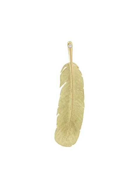 Wouters & Hendrix Gold 18kt gold Feather diamond earring