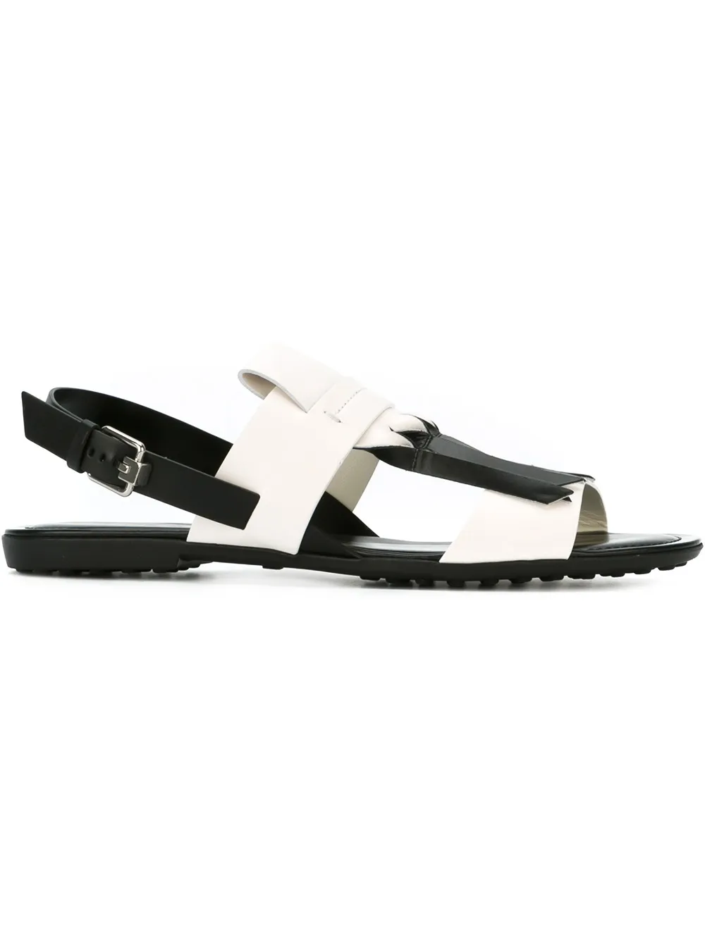 Tod's fringed flat sandals | negro | Image 1