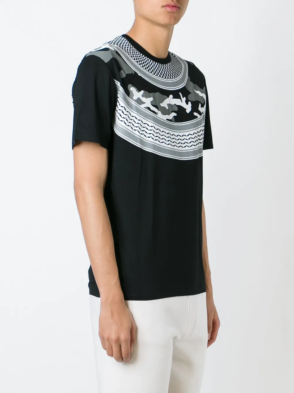 Neil Barrett T-shirt met camouflageprint en grafische print Zwart
