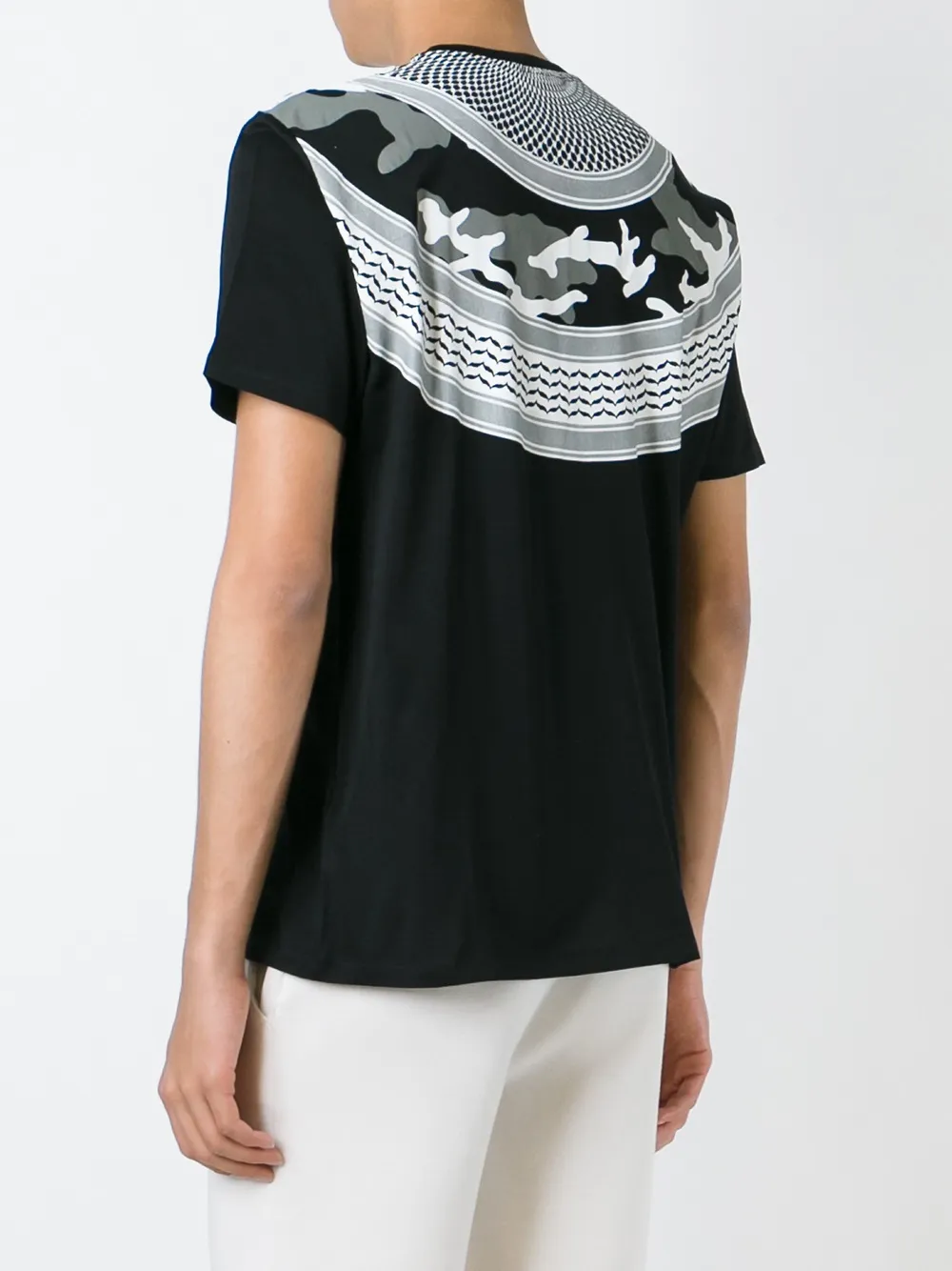Neil Barrett T-shirt met camouflageprint en grafische print Zwart
