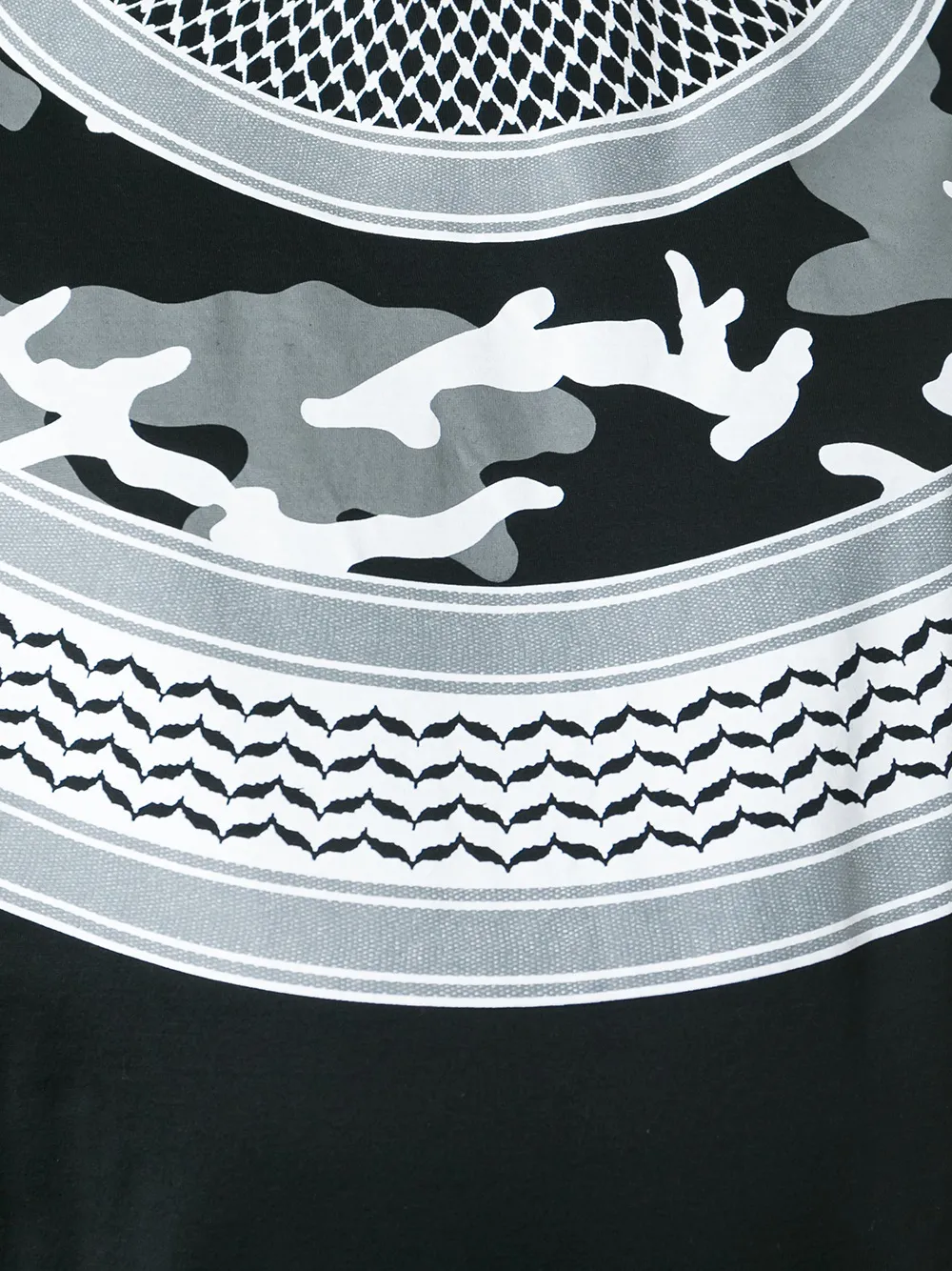 Neil Barrett T-shirt met camouflageprint en grafische print Zwart