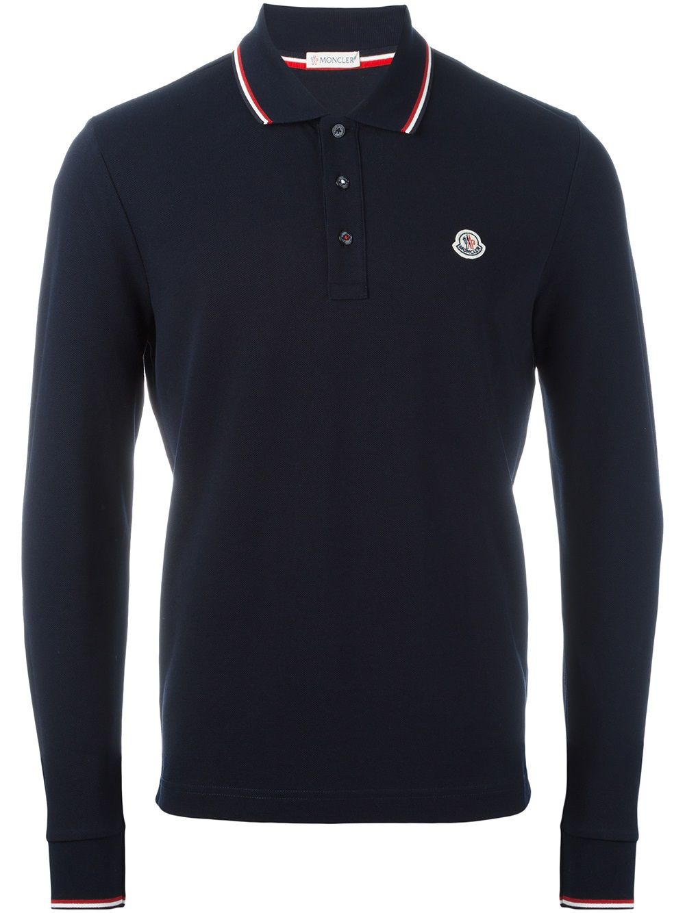 Moncler logo-patch long-sleeved Polo 