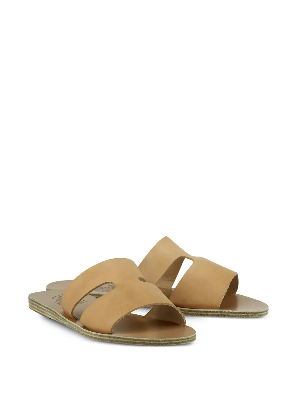  Ancient Greek Sandals 'apteros' Pantoletten   Braun 