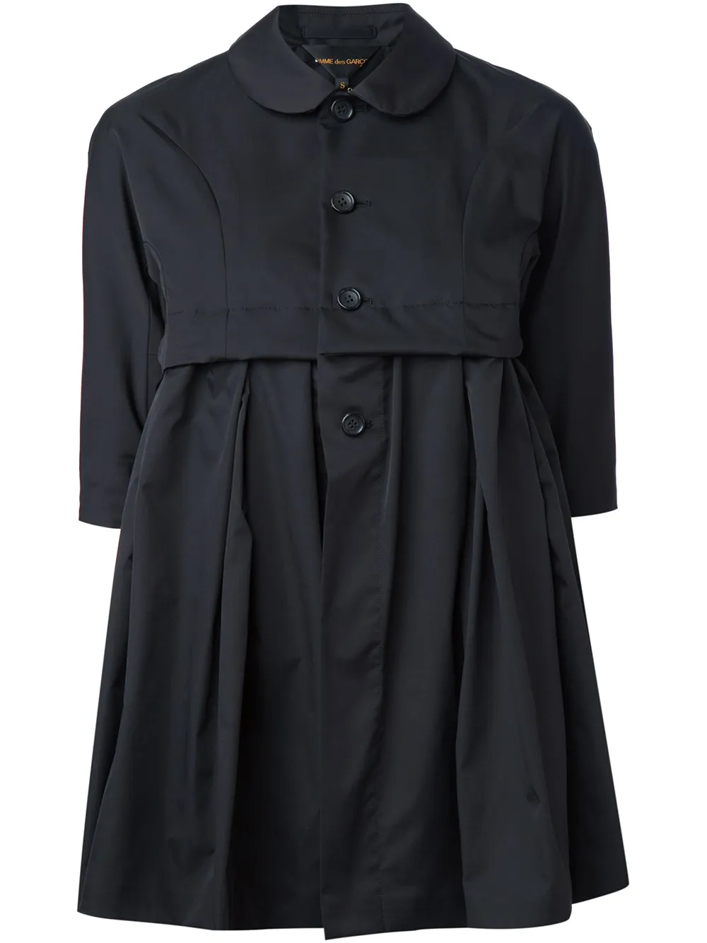 Comme Des Garçons flared coat - Nero