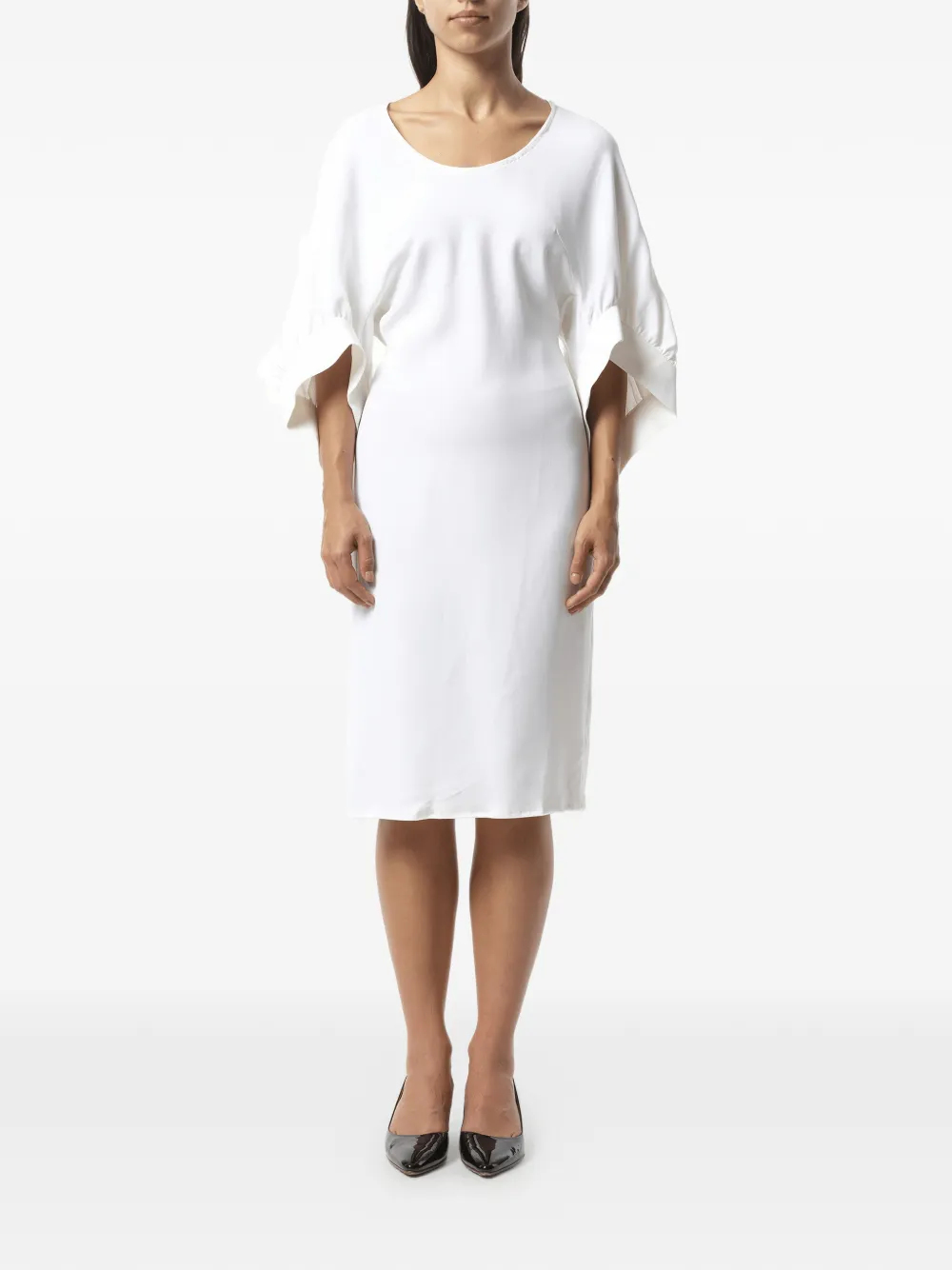 Givenchy bat-wing sleeve dress - Bianco
