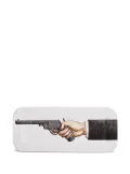 Fornasetti Gun-print tray - White