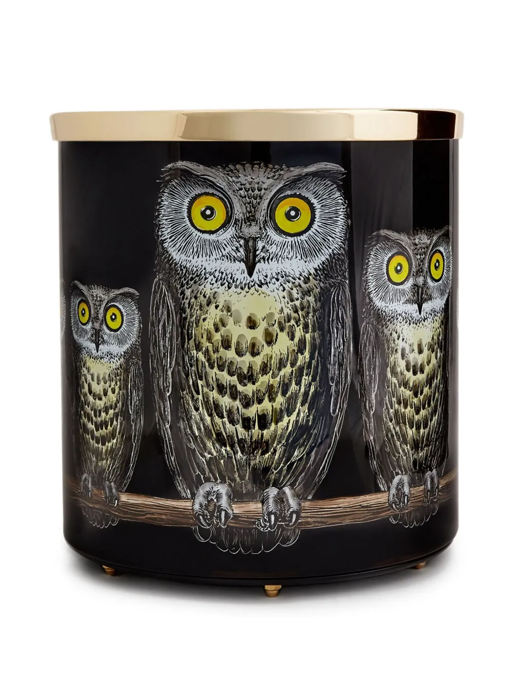 Fornasetti プリント柄 ペーパーバスケット - ブラック Fornasetti プリント柄 ペーパーバスケット - ブラック
