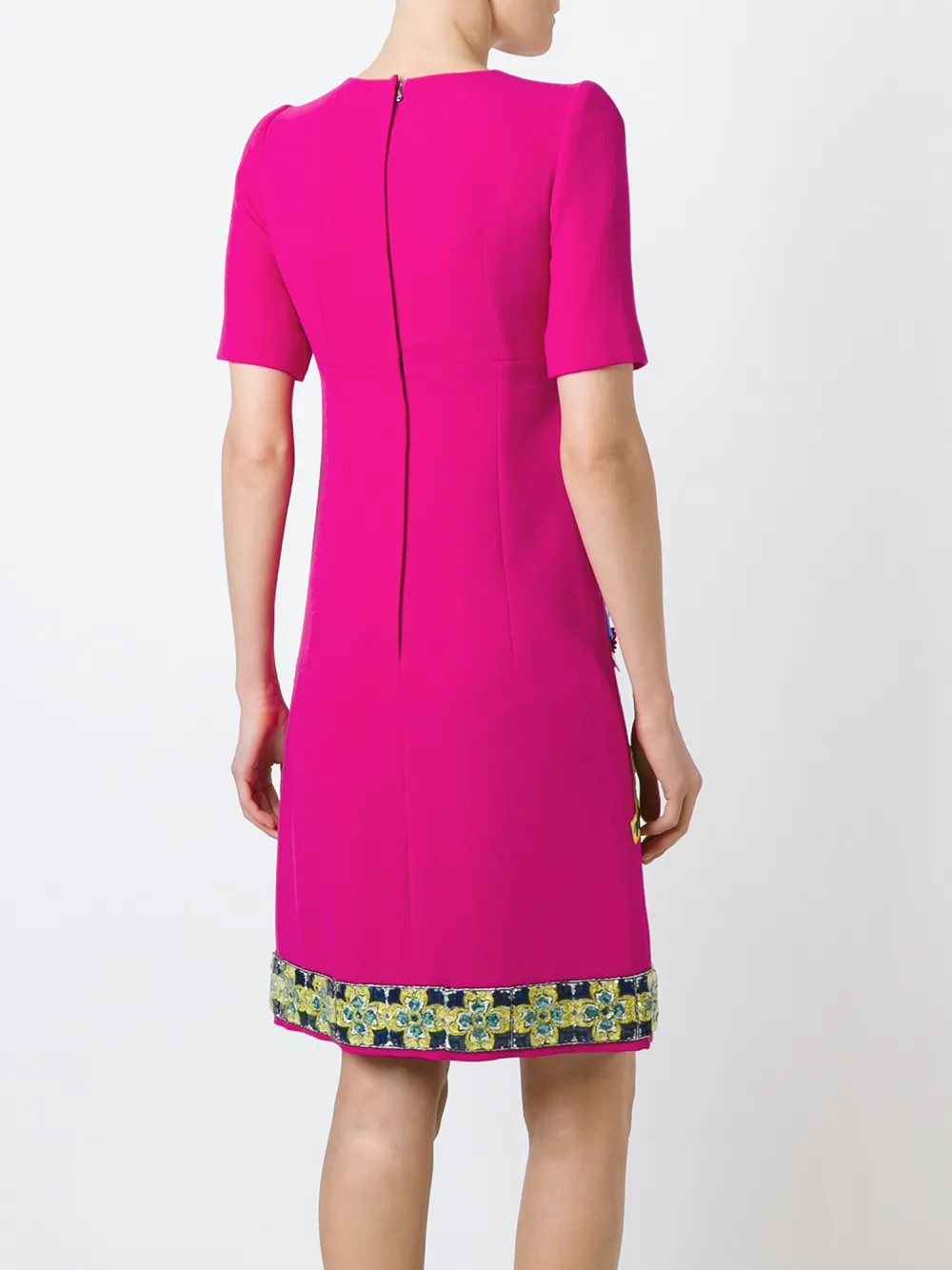 Dolce & Gabbana Embellished A-line Dress In Pink