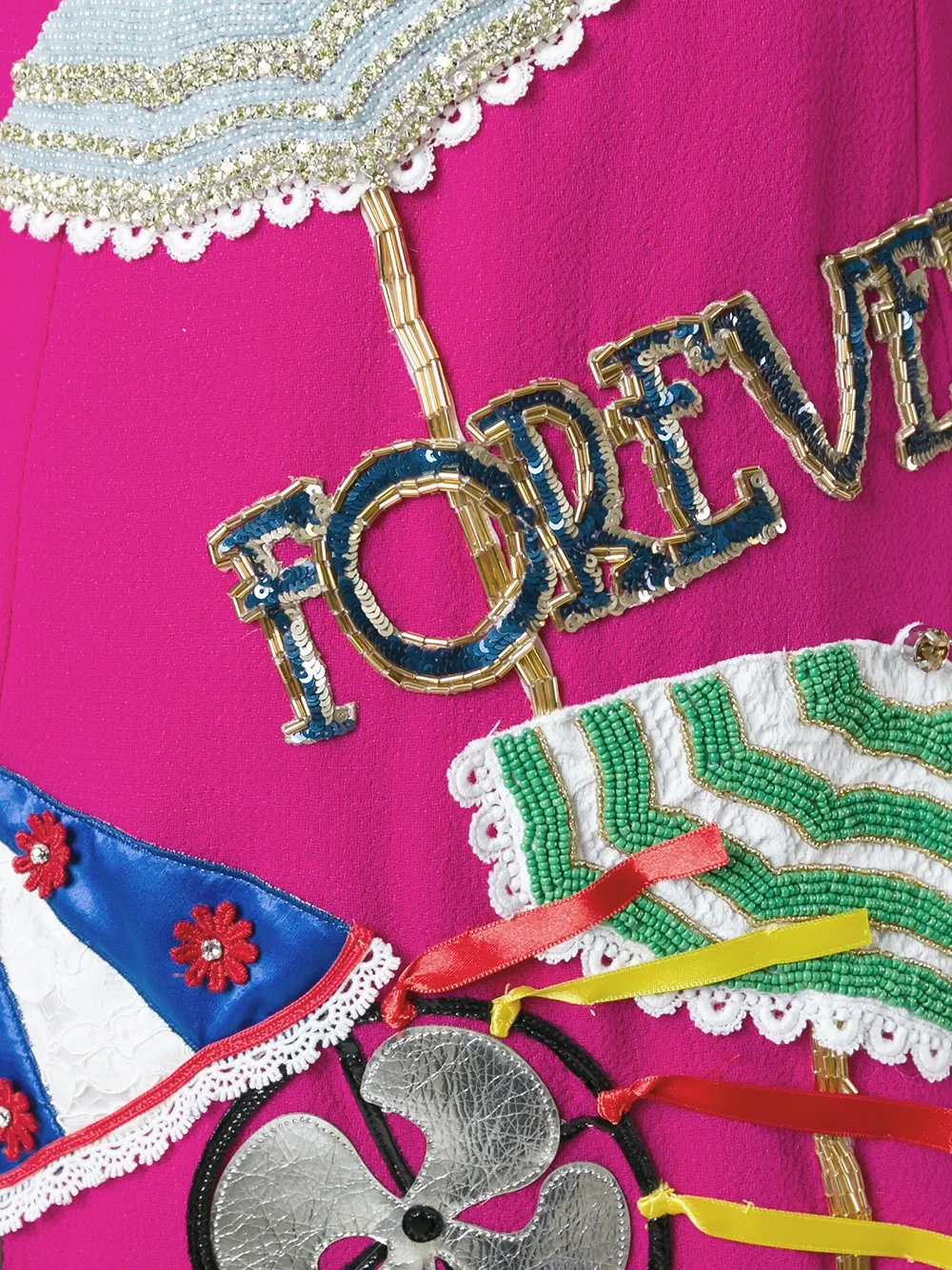 Dolce & Gabbana Embellished A-line Dress In Pink