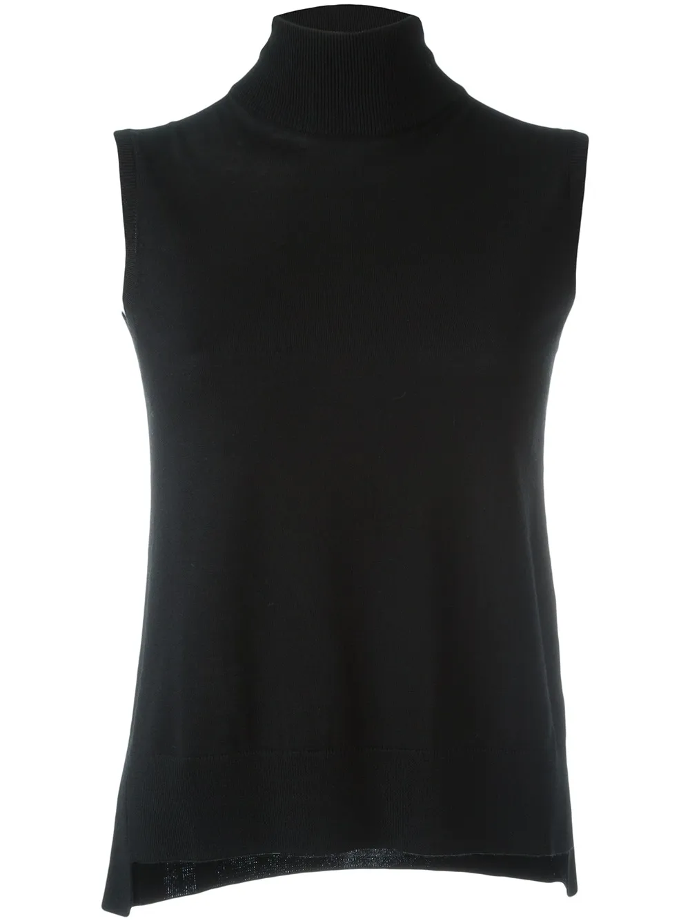 Akris turtleneck sleeveless knitted top - Nero