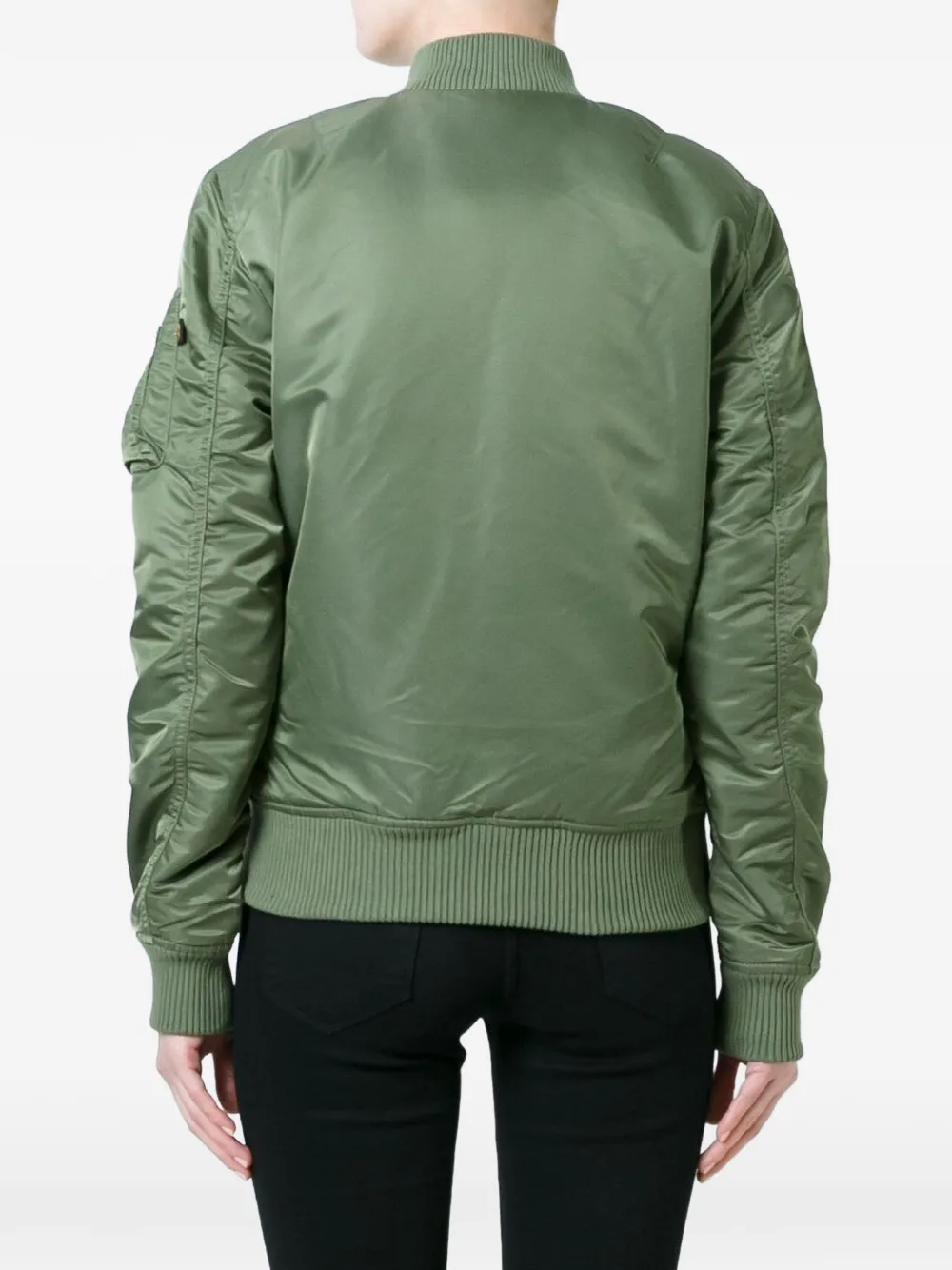 Alpha Industries cropped bomberjack Groen