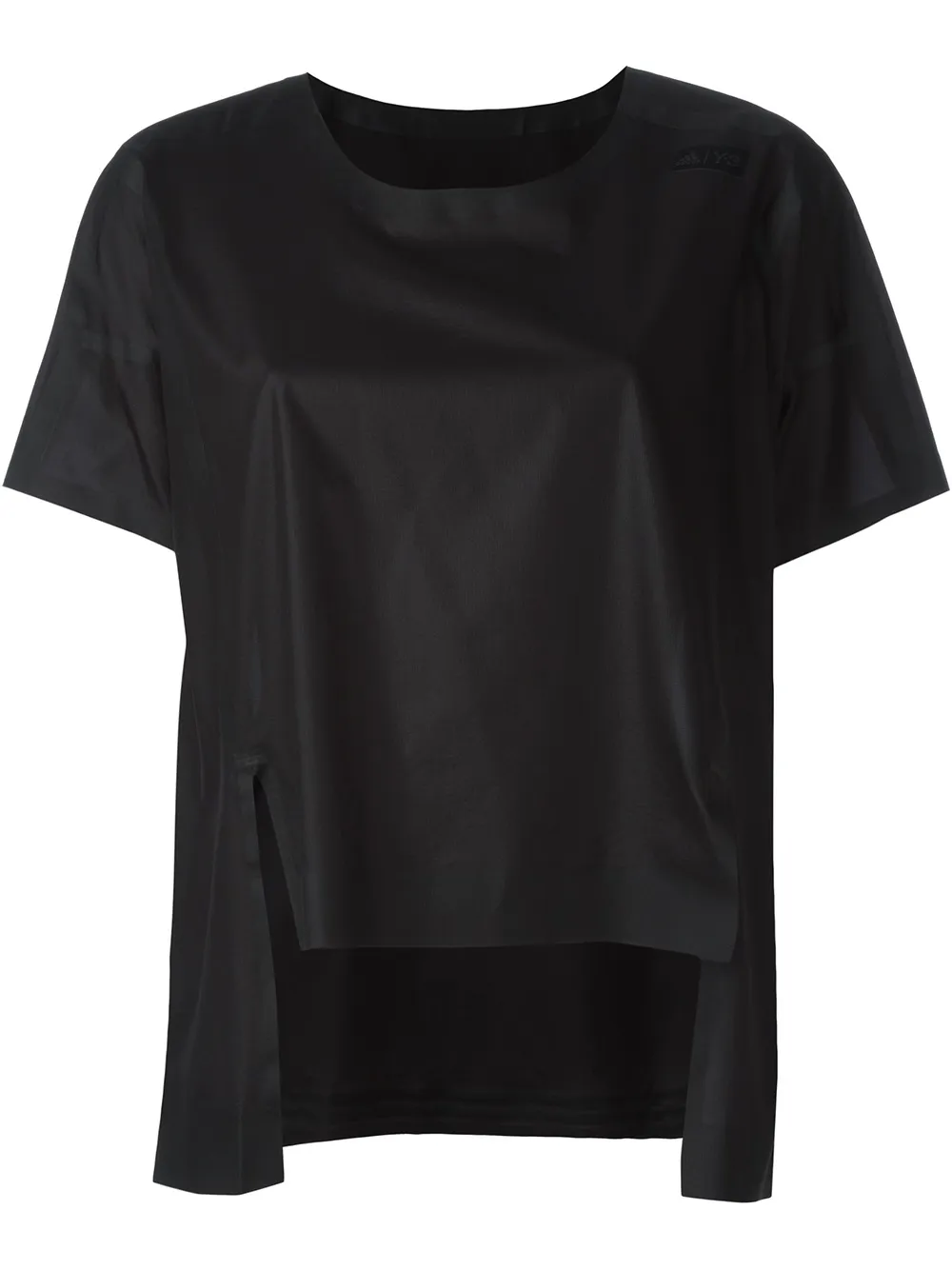 Y-3 high-low hem top - Nero