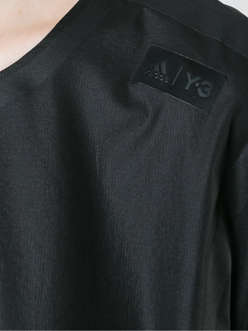 Y-3 high-low hem top Zwart