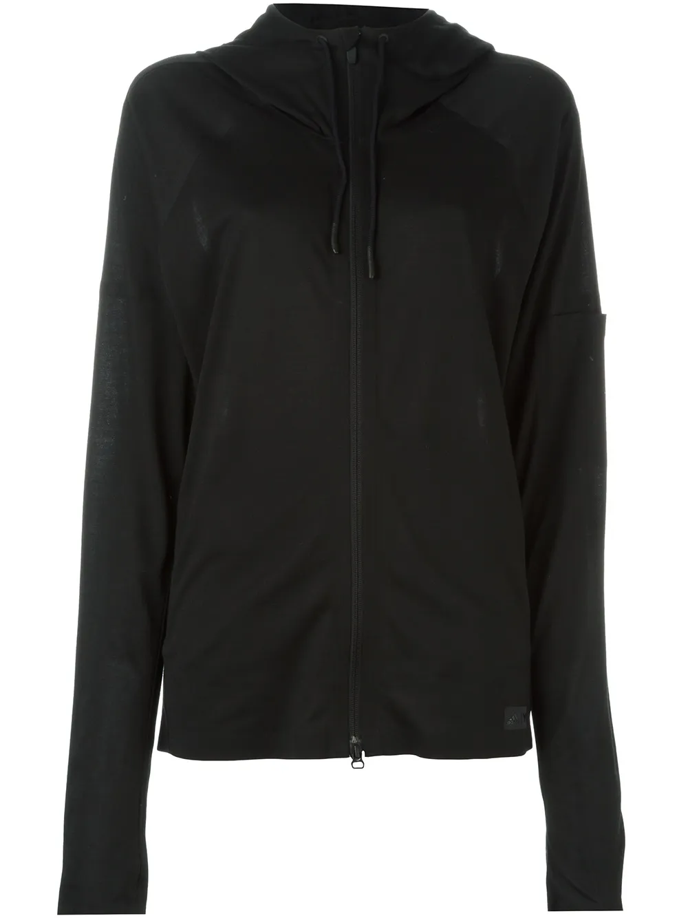Y-3 Kapuzenjacke mit Reißverschluss - Schwarz