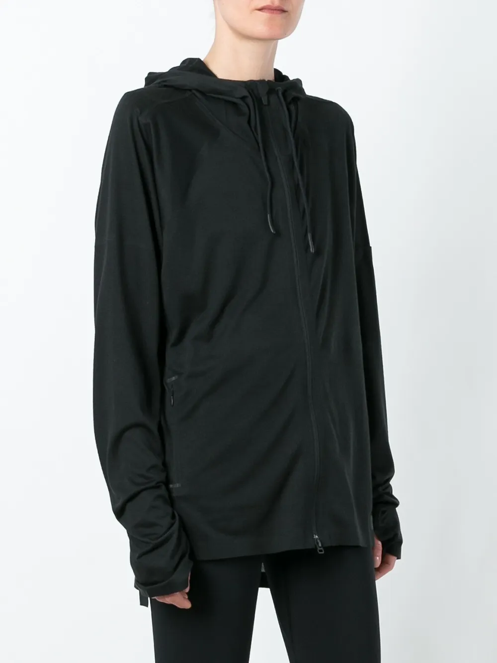  Y 3 Kapuzenjacke Mit Reißverschluss   Schwarz 