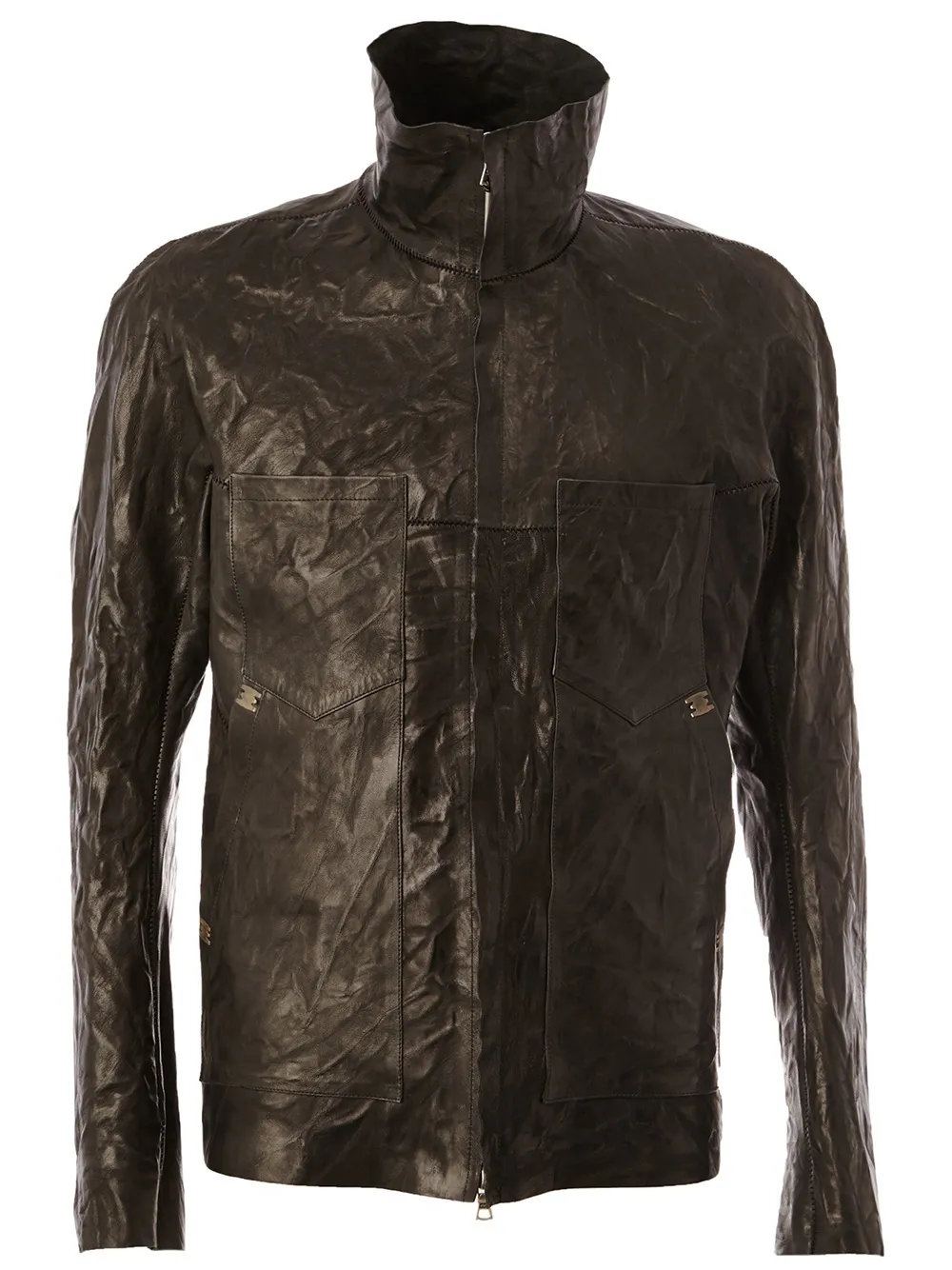 

Isaac Sellam Experience high collar leather jacket - Negro