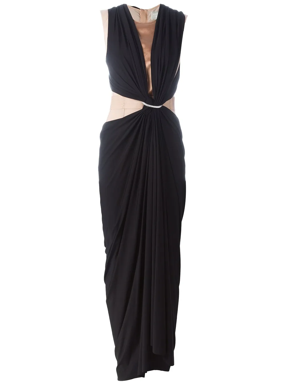 Lanvin draped evening gown - Nero