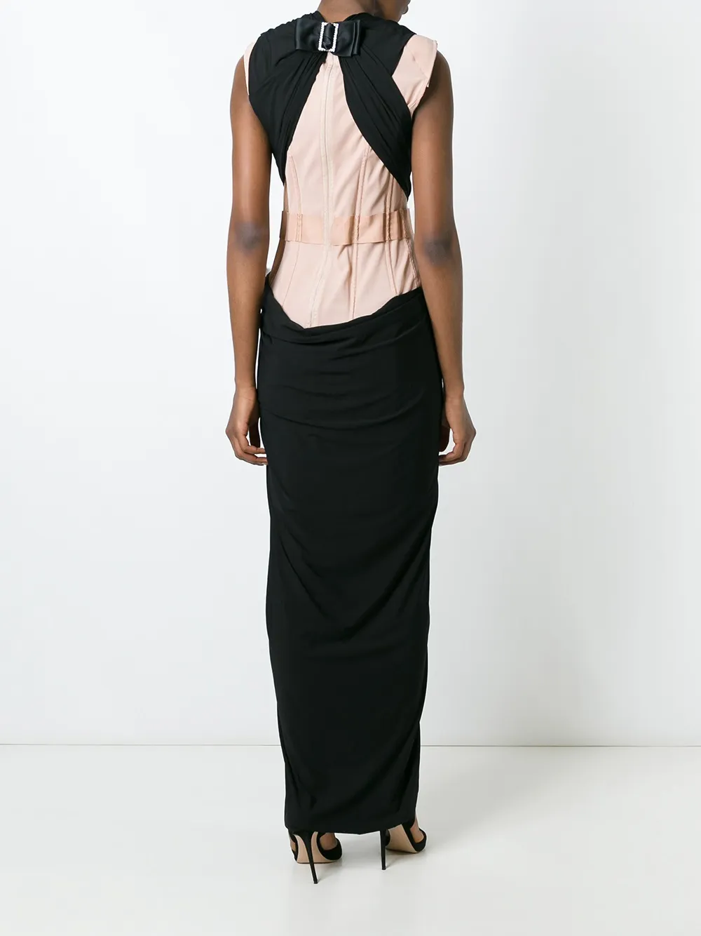 Lanvin draped evening gown Zwart