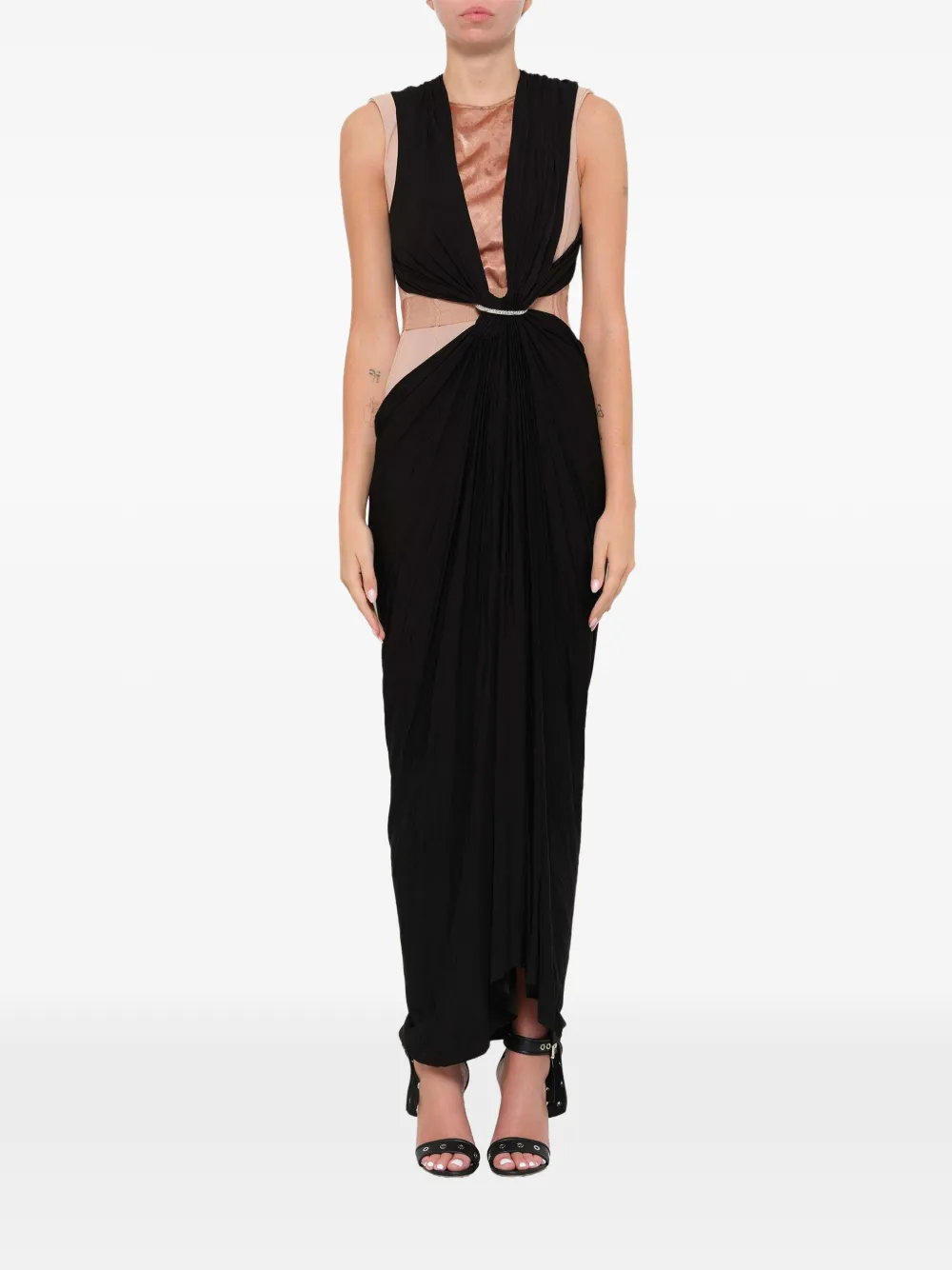 Lanvin draped evening gown - Black