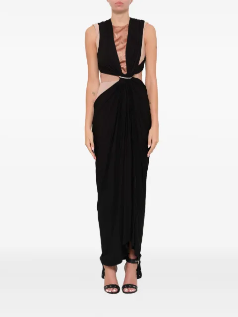 Lanvin draped panelled maxi dress