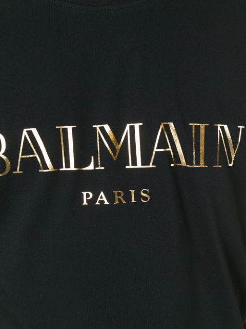 Black Balmain Logo T-Shirt | Farfetch.com