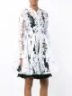 Moncler clear PU floral lace coat