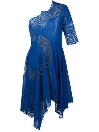 Stella Mccartney Asymmetric Mesh Cut Out Dress Farfetch Stella Mccartney Asymmetric Mesh Cut Out Dress