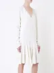 Chloé Faltenkleid mit V-Ausschnitt