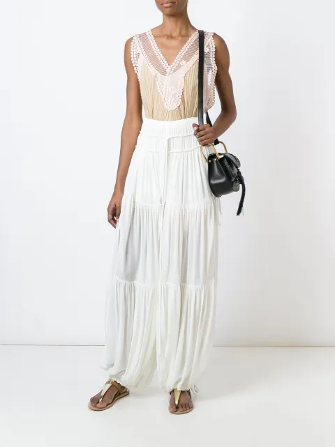 Chloé Fine Sheer Crêpe Harem Pants 