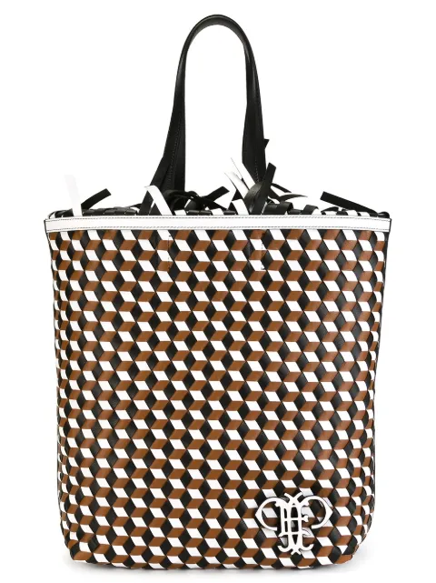 PUCCI geometric pattern frilled shoulder bag