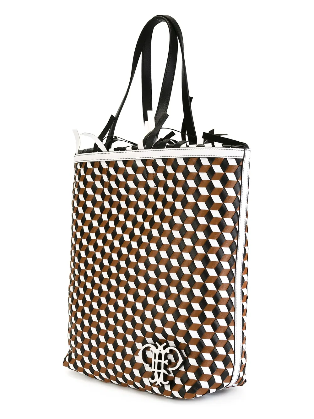 PUCCI geometric pattern frilled shoulder bag Veelkleurig