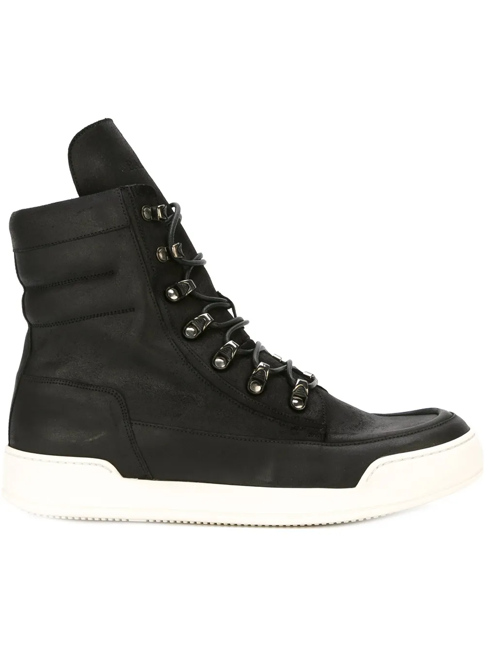 contrasted sole hi-top sneakers