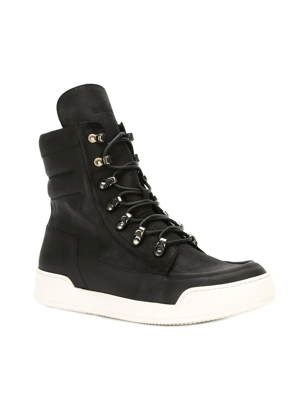 contrasted sole hi-top sneakers
