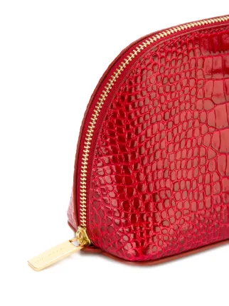 Smythson Snakeskin Effect Makeup Bag Farfetch