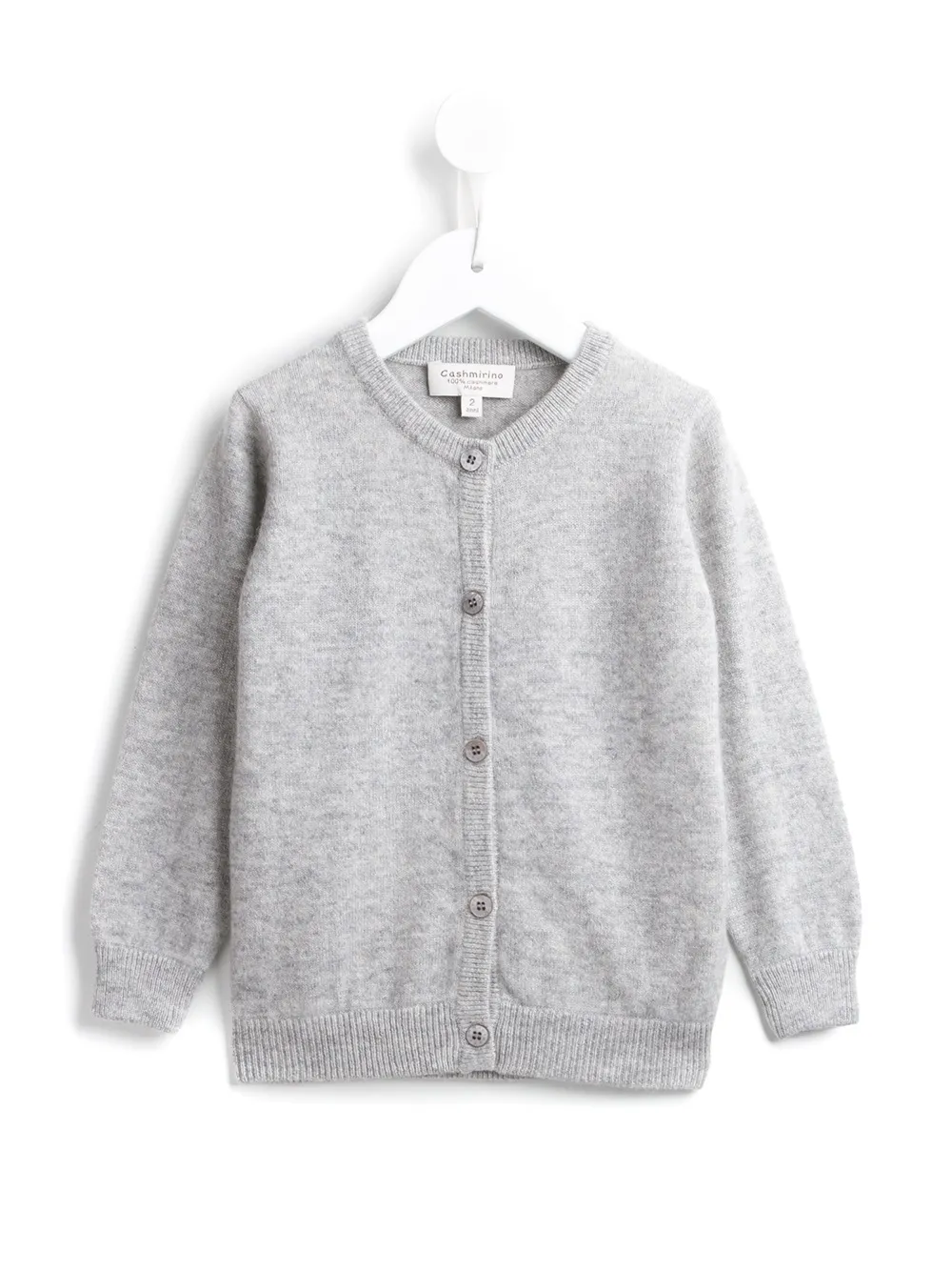 

Cashmirino Round neck cardigan - Gris