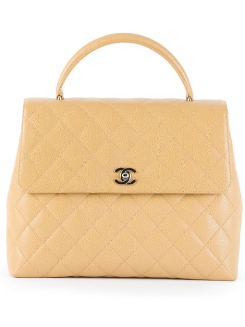 HOT SALE CHANEL quilted trapeze tote Women