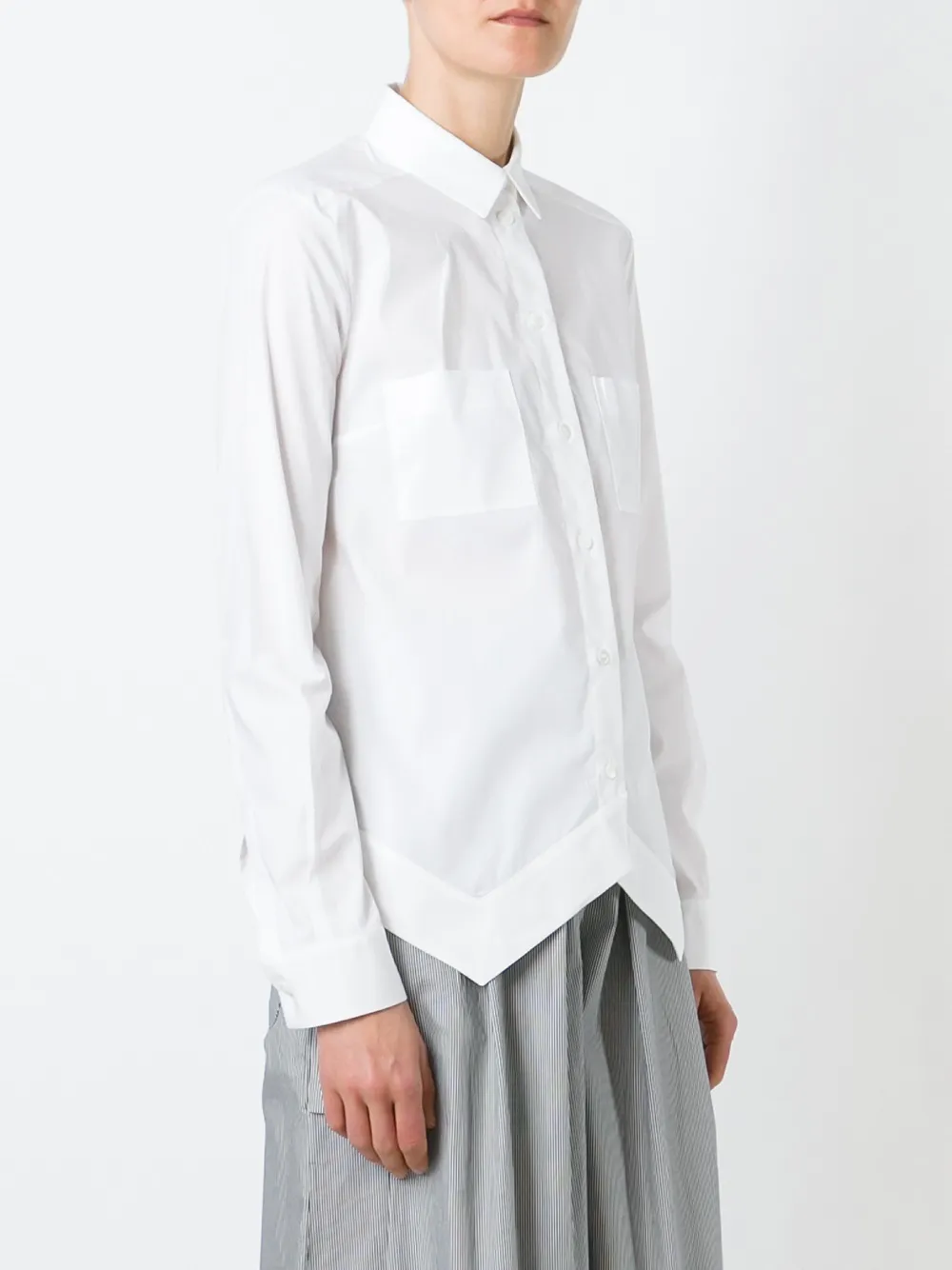 jil sander navy v下摆衬衫