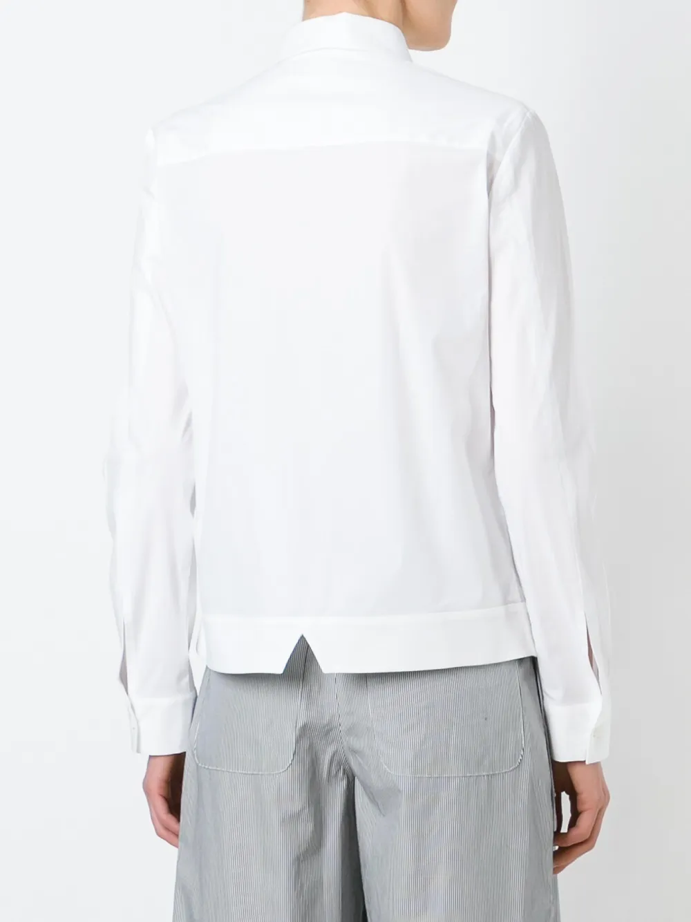 jil sander navy v下摆衬衫