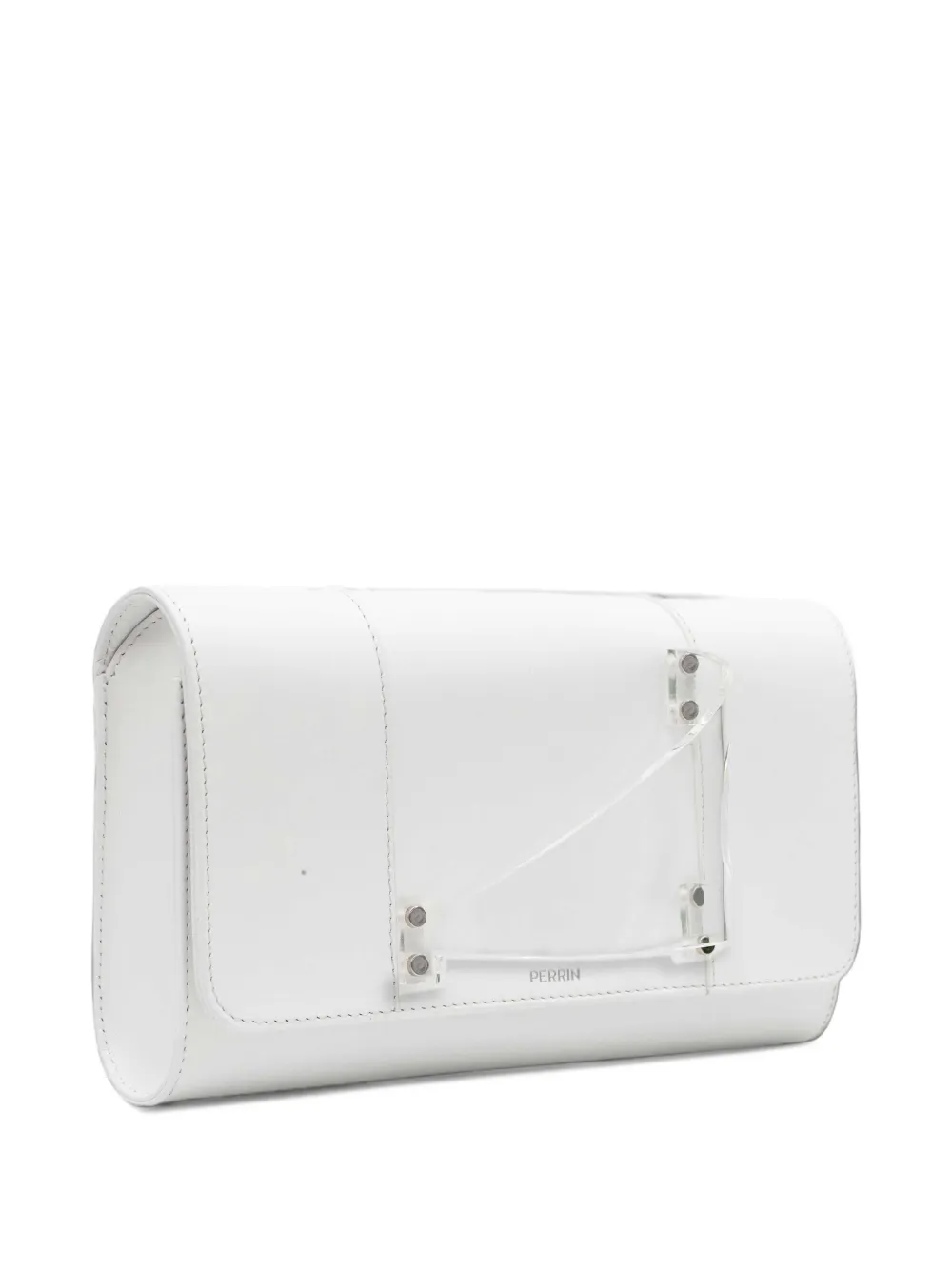 Perrin Paris handle detail clutch Wit