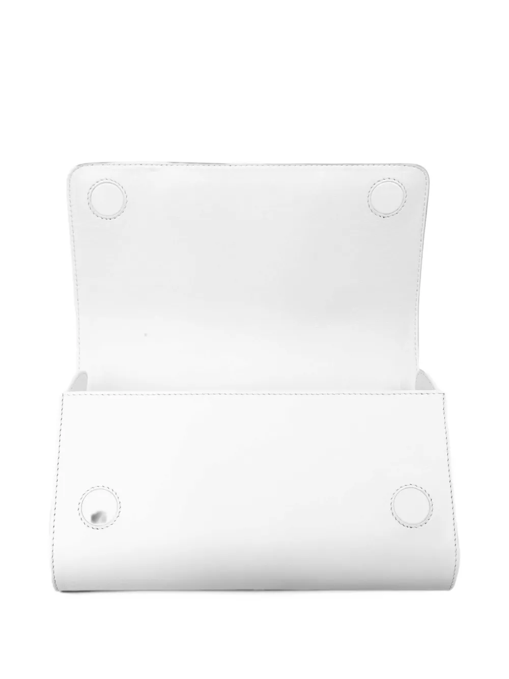 Perrin Paris handle detail clutch Wit