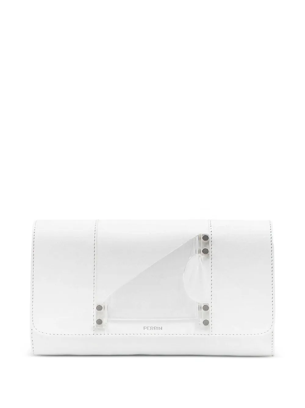 Perrin Paris handle detail clutch - Bianco