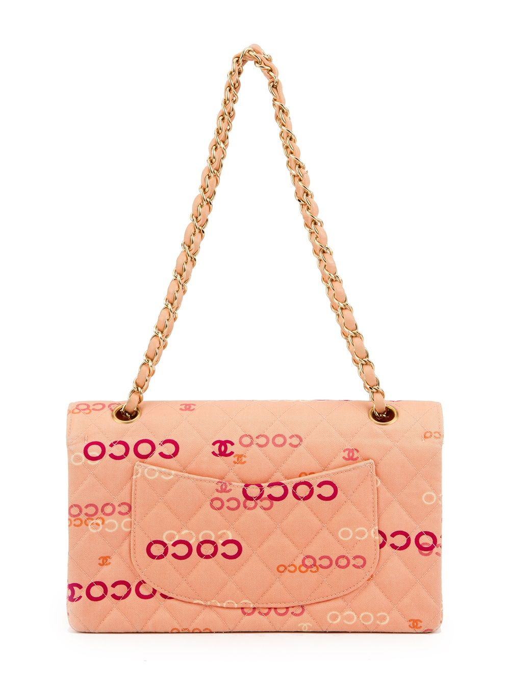 CHANEL printed logo shoulder bag Women