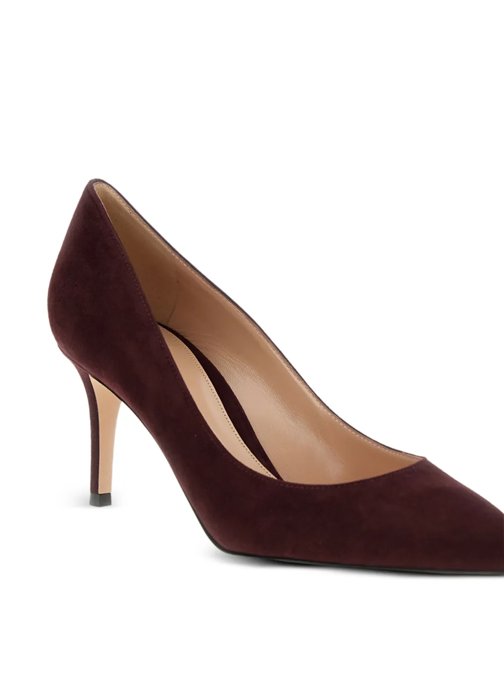 Gianvito Rossi suede heeled pumps Red