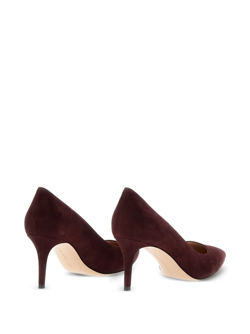 Gianvito Rossi suede heeled pumps Red