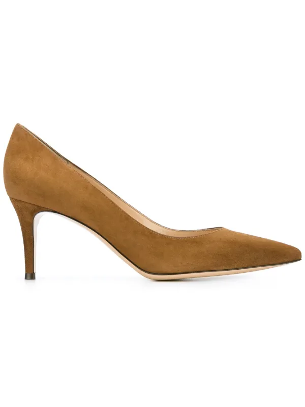 Gianvito Rossi Mid Heel Pumps in Brown