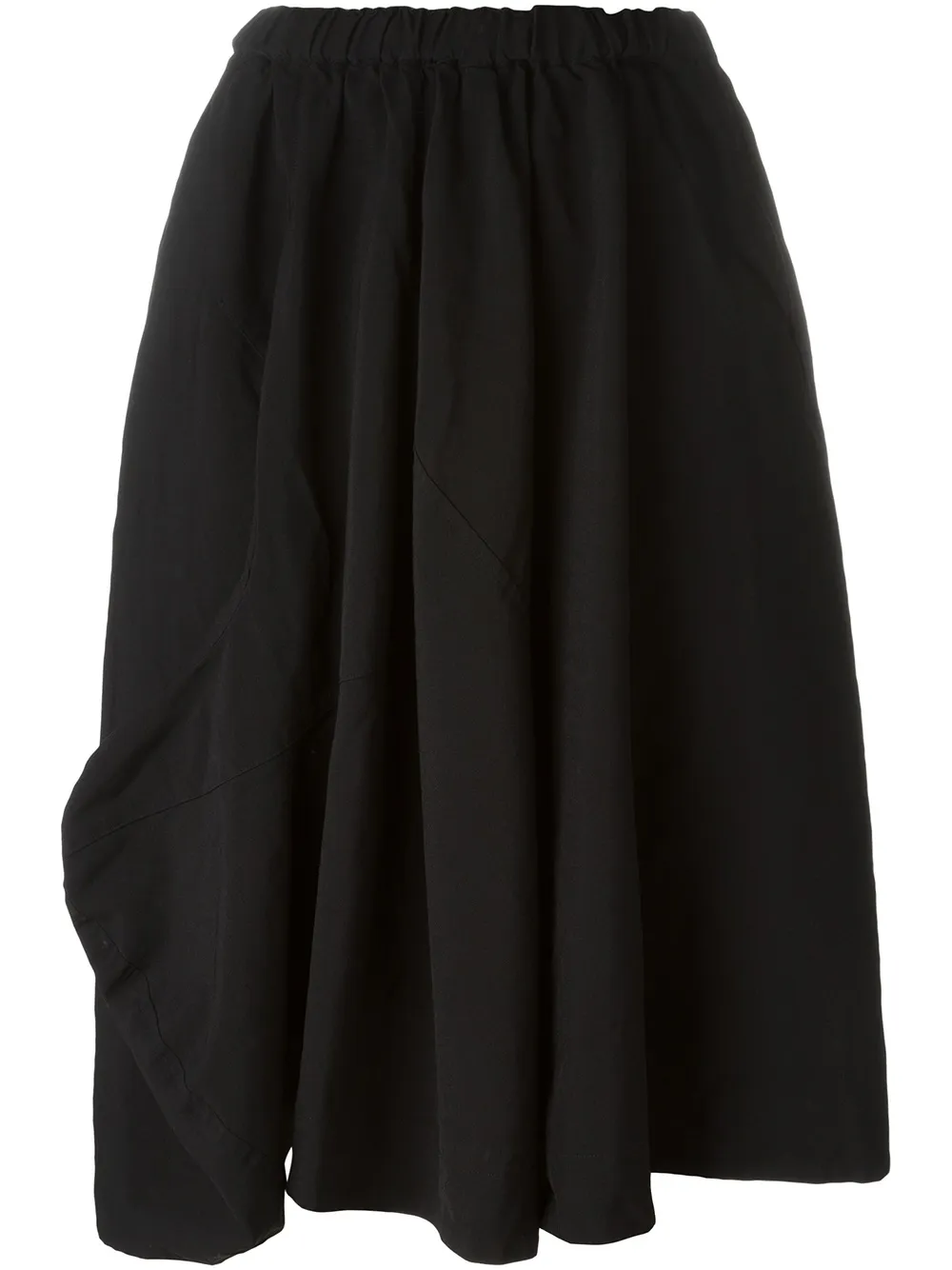 Comme Des Garçons asymmetric ruffled skirt - Nero
