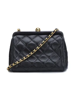 Chanel Vintage Mini Kiss Lock Crossbody Bag Farfetch Chanel Vintage Mini Kiss Lock Crossbody Bag