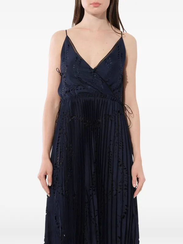 Pucci Pleated Asymmetric Dress in Blue