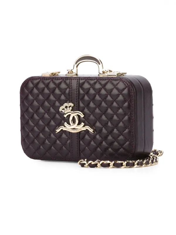 ♡美品♡CHANEL ブラック キルティング クラッチバッグ CHANEL Pre-Owned キルティング ボックスクラッチバッグ | ピンク
