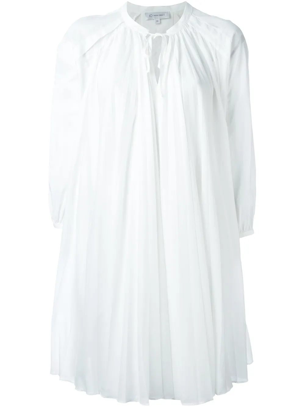 Io Ivana Omazic Shoulder Overlay Detail Shift Dress In White